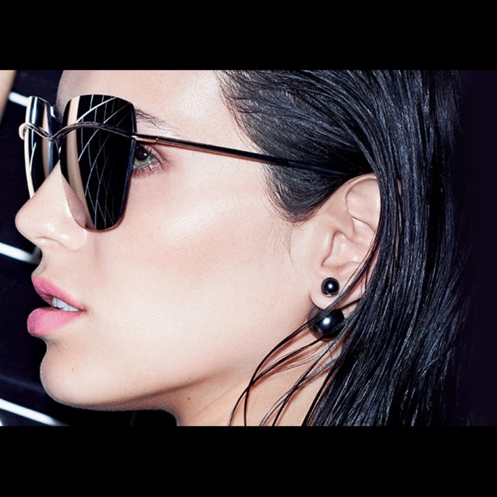 Black double ball earring jackets tribal